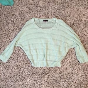 Mint Green Cropped Sweater